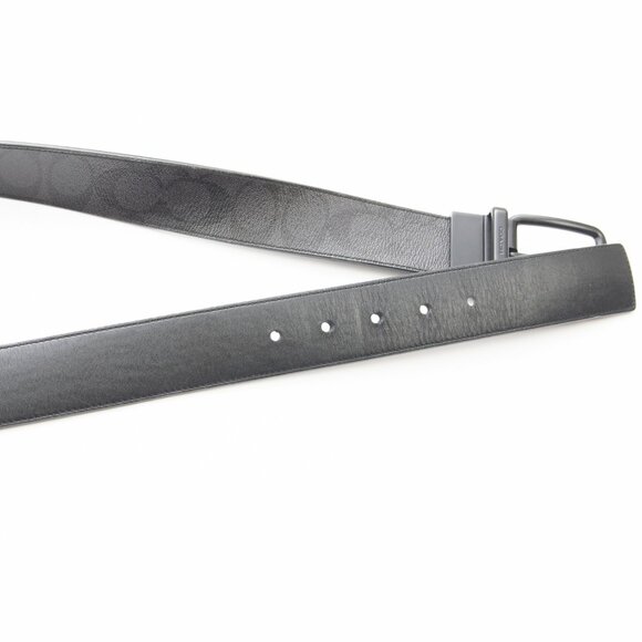 Coach Reversible Belt Leather Signature C Black 42" - Picture 5 of 6